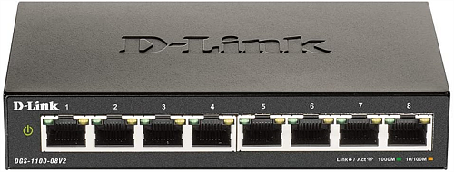 Коммутатор D-LINK EasySmart L2 Switch 8х1000Base-T