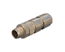 Разъем M12, X-coded, 8 pin, IP67, металлический корпус, "папа"