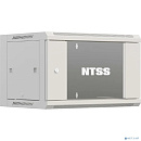 NTSS Шкаф настенный телекоммуникационный NTSS WS 6U 600х450х370мм, 2 профиля 19, дверь стеклянная, боковые стенки съемные, разобранный, серый RAL 7035