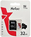 Носитель информации Netac P500 ECO 32GB MicroSDHC C10 up to 80MB/s, retail pack with SD Adapter