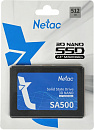 Твердотельный накопитель Netac SSD 512Gb NT01SA500-512-S3 2.5 SATAIII 3D NAND R/W up to 520/450MB/s