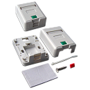 Коробка настенная на 1 кейстоун, с защитной шторкой, белая