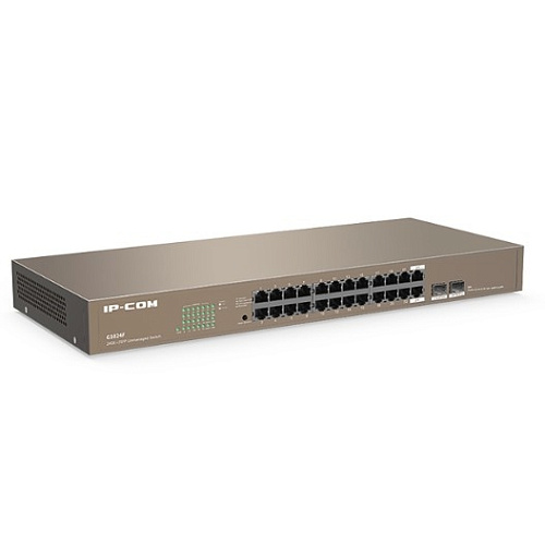 IP-COM G1024F Коммутатор в стойку, 24*1Gbit RJ45, 2 SFP