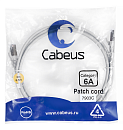 Патч-корд S/FTP, кат. 6а (10G), 2xRJ45/8p8c, экр., серый, LSZH, 2м Cabeus PC-SSTP-RJ45-Cat.6a-2m-LSZH Патч-корд S/FTP, категория 6а (10G), 2xRJ45/8p8c