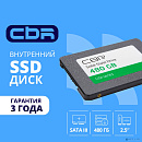 CBR SSD-480GB-2.5-LT22, Внутренний SSD-накопитель, серия "Lite", 480 GB, 2.5", SATA III 6 Gbit/s, SM2259XT, 3D TLC NAND, R/W speed up to 550/520 MB/s,