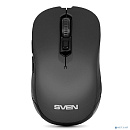 Беспроводная мышь SVEN RX-560SW чёрная (бесшумн. кл. 5+1кл. 800-1600DPI, Soft Touch, блист)
