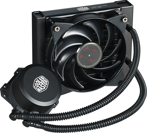 Система охлаждения/ Cooler Master MasterLiquid Lite 120 (180W, 120mm, fans: 1x120mm/66.7CFM/30dBa/2000rpm, 1200/115X/2066/2011-V3/2011/AM5/AM4/AM3
