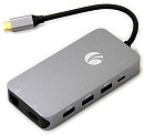 Кабель-адаптер/ Кабель-адаптер USB3.1 Type-CM-->HDMI+RJ45+4*USB3.0+SD+TF+PD charging, Aluminum Shell, VCOM <CU431M>