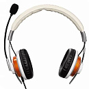 Наушники с микрофоном Hama HS-320 белый/золотистый 2м накладные оголовье (00053991)