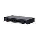 Коммутатор Dahua DH-PFS3009-8ET1GT-96 9-портовый неуправляемый с РоЕ, 8xRJ45 100Mb PoE, 1xRJ45 1Gb uplink, суммарно 96Вт, коммутация 3.6 Гбит/с, MAC-т