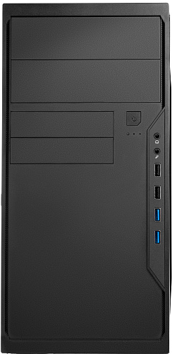 Корпус с блоком питания 450Вт./ Case Foxline FL-733R-FZ450R-U32-NRP mATX case, black, w/PSU 450W 12cm, w/2xUSB2.0, w/2xUSB3.0, w/P-lock, w/E-lock