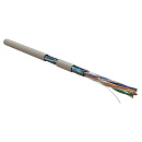 Кабель Hyperline FUTP4R-C5E-S24-IN-LSZH-GY-305 (305м) Кабель витая пара, экранированный F/UTP, общий экран фольга, категория 5e, 4 пары 24 AWG, 4х2х0,
