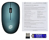 Мышь Оклик 515MW черный/зеленый оптическая (1000dpi) беспроводная USB для ноутбука (3but)