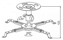 Кронштейн для проектора Kromax PROJECTOR-30 серый макс.10кг потолочный поворот и наклон