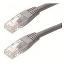 ITK Коммутационный шнур (патч-корд), кат.5Е UTP, LSZH, 1м, серый
