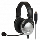 KOSS SB-45 USB {Гарнитура, закрытого типа с электретным микрофоном и VC,част. 18-20000 Гц,импеданс 100 Ом, чувствительность 103 дБ, шнур 2,4м, USB-под