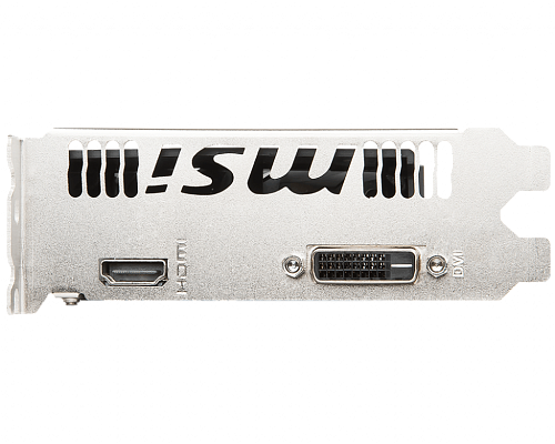 Видеокарта/ VGA MSI NVIDIA GeForce GT 1030 AERO ITX 4GD4 OC 4GB, DDR4/64-bit, PCIe 3.0, 1xHDMI 2.0, 1xDVI-D, 2-slot