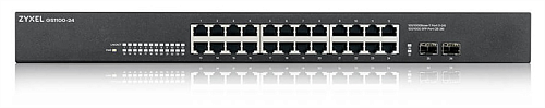 Коммутатор Zyxel Networks Zyxel GS1100-24, 24xGE, 2xSFP, rack 19", бесшумный