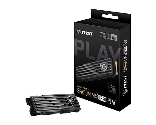 SSD жесткий диск PCIE 4.0 NVME M.2 2TB SPATIUM M480 PRO 2TB PLAY MSI