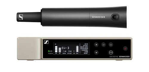 Передатчик [508790] Sennheiser [EW-D SKM-S (Q1-6)] Ручной цифровой передатчик серии EW-D. Диапазон 470.2-526 МГц. Питание 2 батарейки AA или аккумулят
