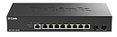 Коммутатор Управляемый L2 коммутатор, 8x1000Base-T, 2x10GBase-X SFP+, защита от статического электричества до 6 кВ, CLI, консольный порт RJ-45, RPS, п