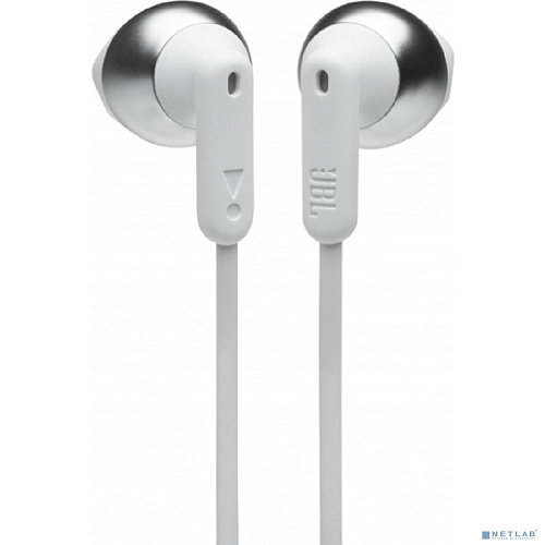Гарнитура вкладыши JBL T215BTC белый беспроводные bluetooth шейный обод (JBLT215BTWHT)