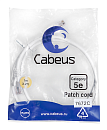 Патч-корд Cabeus PC-UTP-RJ45-Cat.5e-1m-WH-LSZH Патч-корд U/UTP, категория 5е, 2xRJ45/8p8c, неэкранированный, белый, LSZH, 1м