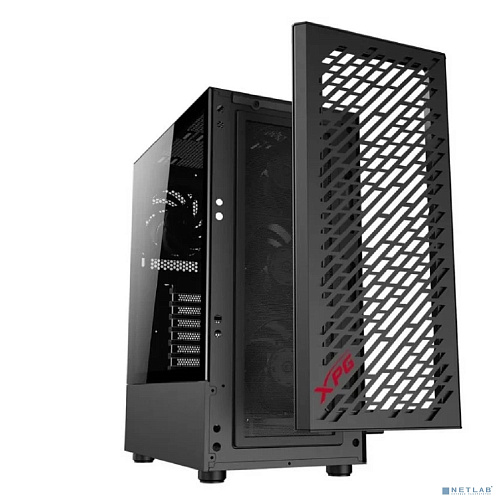 XPG VALOR AIR black / ATX / tempered glass / 4x 120mm black fans/front magnet filter/ VALORAIRMT-BKCWW