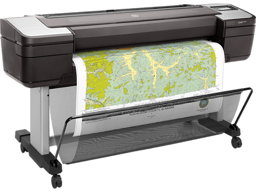 HP DesignJet T1700 PS (44",2400x1200dpi, 26spp(A1), 128Gb(virtual), HDD500Gb, host USB type-A/GigEth,stand,sheet feed,1 rollfeed,autocutteTouchScreen,