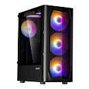 корпус ZALMAN N4 Rev.1, ATX, BLACK, WINDOW, 2x3.5", 2x2.5", 2xUSB2.0, 1xUSB3.0, FRONT 3x140mm RGB, REAR 1x120mm RGB, TOP 2x120mm RGB (незначительное п