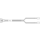 Кабель Amphenol RMC74-8690 Cable MCIO x8 74P (прямой) -TO- 2x HD MiniSAS 4i 36P (SFF8643 прямой) , 85 Ohm, SAS 4.0 / PCIe 4.0, L:80cm