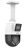 Uniview Сдвоенная видеокамера IP Мини-PTZ, 2 x 1/2.8", 2 x 2 Мп КМОП @ 25 к/с, ИК-подсветка до 10м (обзорная камера), ИК-подсветка до 50м (поворотная