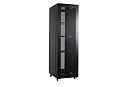 [W42U10080R-M] Рэковая стойка Wize Pro [W42U10080R-M] 19, 42U, 800х1000 мм, передн. и задн. двери металл. перфорированные, 2 верт. кабельных органайзе