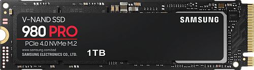 Твердотельные накопители/ Samsung SSD 980 PRO, 1000GB, M.2(22x80mm), NVMe 1.3c, PCIe 4.0 x4, 3-bit MLC, R/W 7000/5000MB/s, IOPs 1 000 000/1 000 000,