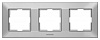 Рамка Panasonic Arkedia Slim WNTF08032SL-RU 3x горизонтальный монтаж пластик серебристый (упак.:1шт)
