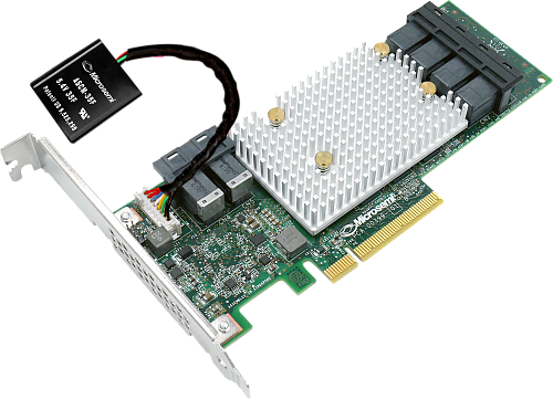 Контроллер ADAPTEC жестких дисков Microsemi SmartRAID 3154-24i Single,24 internal ports,PCIe Gen3 ,x8,4 GB DDR4,RAID 0/1/10,RAID 5/6/50