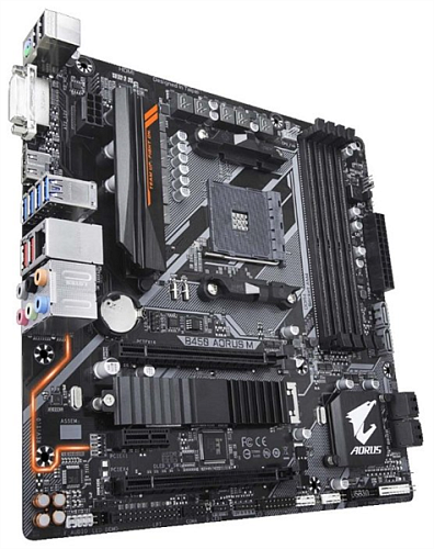 Gigabyte B450 AORUS M AM4 AMD B450 4xDDR4 mATX AC`97 8ch(7.1) GbLAN RAID+DVI+HDMI