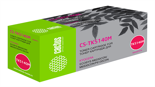 Cactus CS-TK5140M TK-5140M пурпурный (5000стр.) для Kyocera Ecosys M6030cdn/M6530c