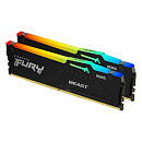 Модуль памяти Kingston 32GB DDR5 5200 DIMM FURY Beast Black RGB EXPO kit 2-16gb, Non-ECC Unbuffered 1RX8 36-40-40 1.25V 288-pin 16Gbit
