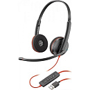 Plantronics 209749-104 Проводная гарнитура BlackWire C3220 USB-C, BLACK