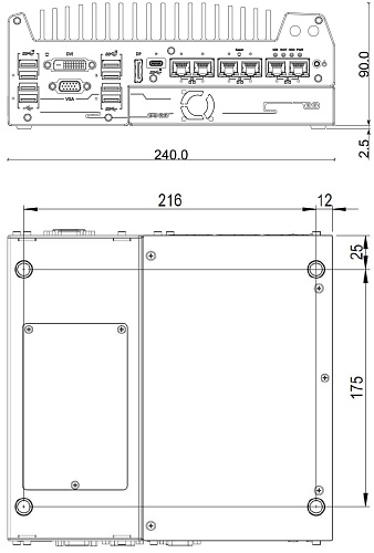 Встраиваемый безвентиляторный компьюте Nuvo-9006E(EA)