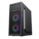 Корпус AirMax Zircon Lantan без БП (Midi Tower, ATX,Черн., 1*USB3.0, 2*USB2.0, HD Audio, 3*120мм RGB)