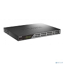 D-Link DSS-200G-28MPP/A1A Настраиваемый L2 коммутатор с 24 портами 10/100/1000Base-T и 4 комбо-портами 100/1000Base-T/SFP (порты 1-24 PoE 802.3af/at,