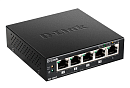 Коммутатор D-Link Неуправляемый PoE-коммутатор, 5x100Base-TX (4x100Base-TX PoE), PoE-бюджет 60 Вт, корпус металл