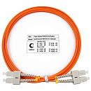 Cabeus FOP-62-SC-SC-2m Шнур оптический duplex SC-SC 62,5/125 mm 2м LSZH