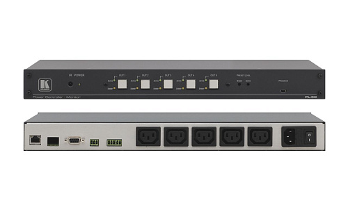 Сетевой контроллер Kramer Electronics PL-50 на 5 выходов, макс допустимая сила тока 10А, управление с лицевой панели, RS-232 (программное обеспечение