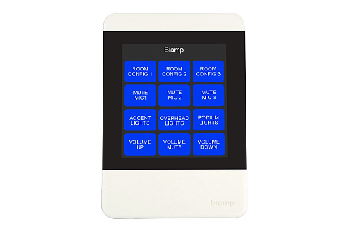 Панель управления BIAMP [Apprimo TEC-X 2000 White] сенсорная, touchscreen, до 12 программируемых сенсорных кнопок, PoE, Ethernet, цвет белый