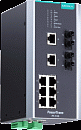 Управляемый коммутатор 8 x 10/100BaseTX, 2 x 100BaseFX (многомодовое оптоволокно), питание - 48 В пост., разъем SC