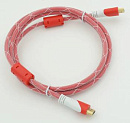 Кабель аудио-видео HDMI (m)/HDMI (m) 1.8м. феррит.кольца позолоч.конт. красный