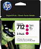 Cartridge HP 712 для DJ T230/T630/T650/Studio, пурпурные, тройная упаковка 3ED68A (3*29мл)